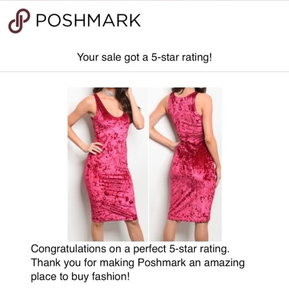 #54 FUCHSIA VELVET DRESS - Picture 4 of 5